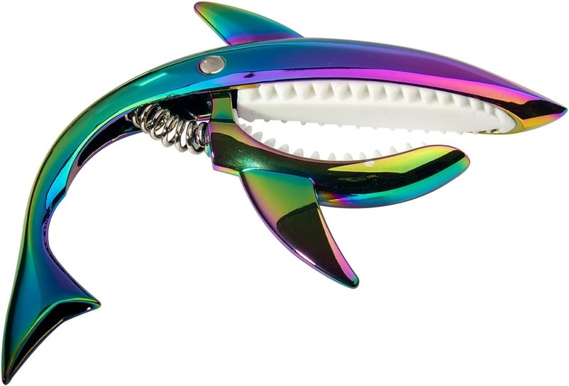 Cheerock Zinc Alloy Guitar Capo Cute Shark Shape Capo with Carrying Case for Classical Electric Guitar and Ukulele, Ideal Gift for Music Enthusiast (multicolor) - Image 2